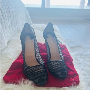 Black Lace Christian Louboutin heels